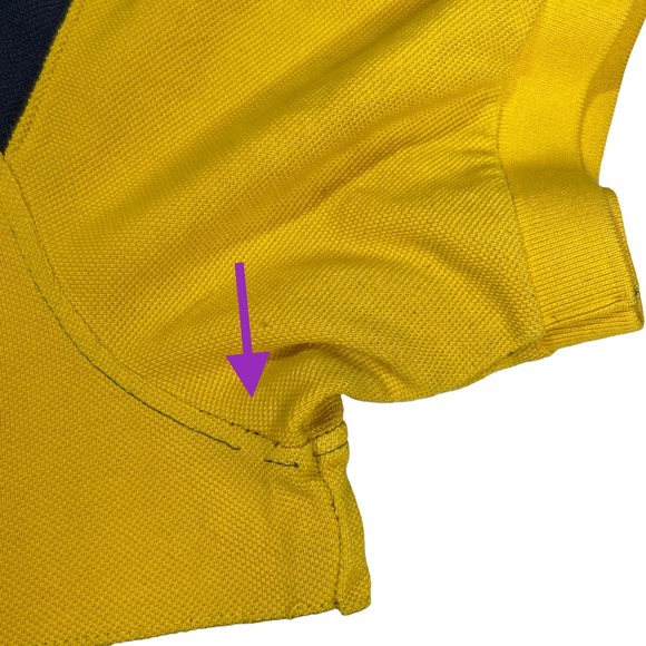 Nautica Sportswear Y2K Rugby Stripe Polo Shirt Mens Yellow Blue XL Sailing Retro - Picture 7 of 11